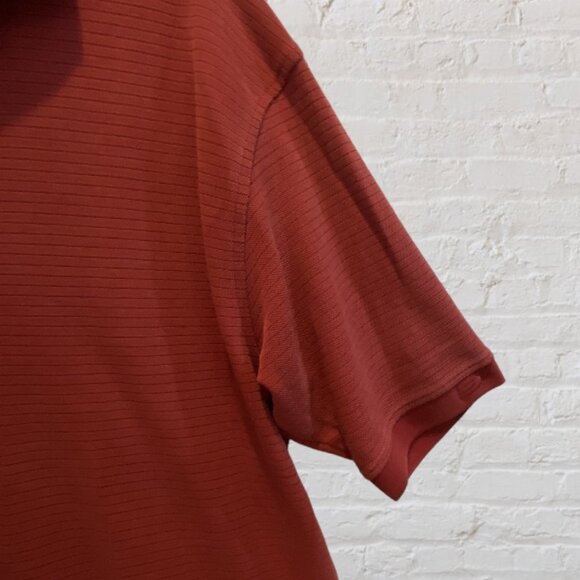 DOCKERS -- Polo Shirt, Large Man, Short Sleeved, Pullover, Rust Colored - Picture 6 of 8